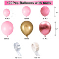 Pink Balloon Garland Arch Kit Metallic Balloons for Baby Shower Wedding Birthday Party Decorations